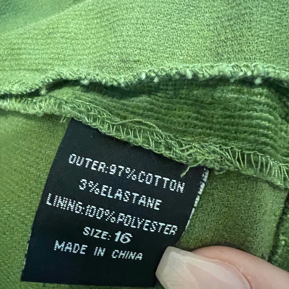 Olive Green Corduroy Jacket - Picture 9 of 13